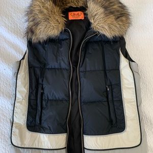 Juicy Couture Puffer Vest with faux fur collar